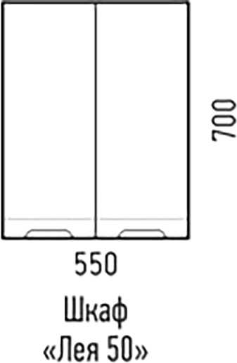 Corozo Шкаф навесной Лея 55 белый – фотография-6